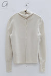 SWAYING 24 Autumn and Winter Cashmere Fake Two-piece Cardigan SW-SW24AW1T49-BAI White SW-SW24AW1T52